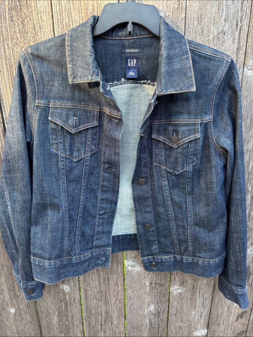 GAP Dark Blue Stretch Denim Jacket